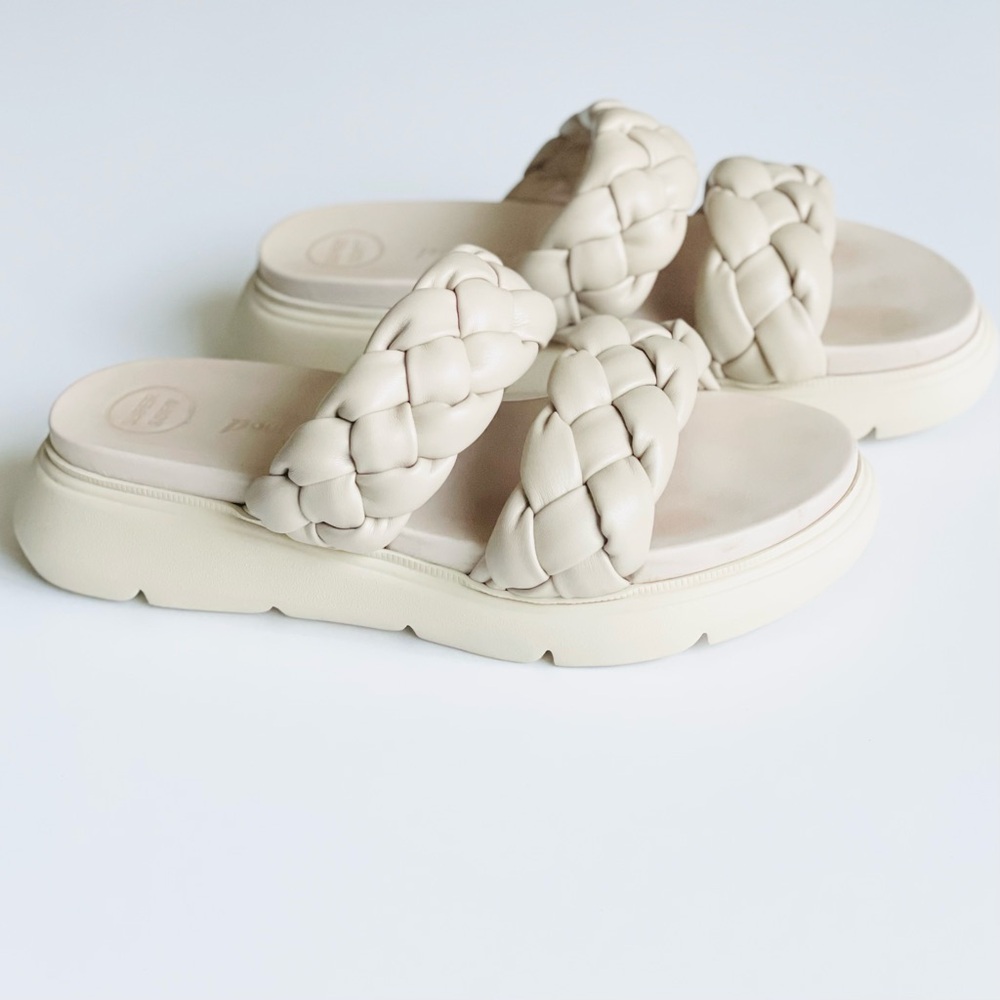 Paul Green SIZE 8 Megan chunky braided strap platform slide in Dakar Soft Tube